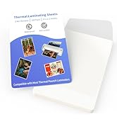 Thermal Laminating Pouches, FungLam Clear Laminating Sheets, 3 Mil Thickness Thermal Laminating S...