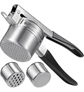 Potato Ricer, Sopito Stainless Steel Potato Masher with 2 Interchangeable Cups for Mashed Potatoe...