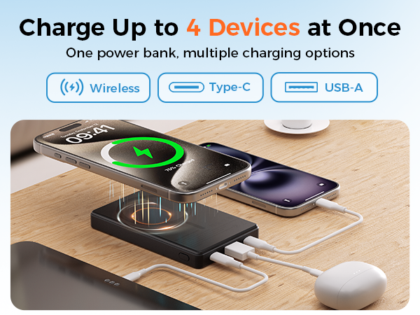 PD 35W Magnetic Wireless Power Bank 10000mAh 14