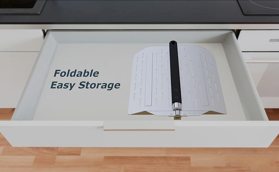 Pizza Peel 12 inch with foldable handle for easy storage