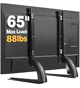 TAVR Universal Table Top TV Stand for 27-65 inch TVs Holds up to 88 lbs | Height Adjustable TV Le...