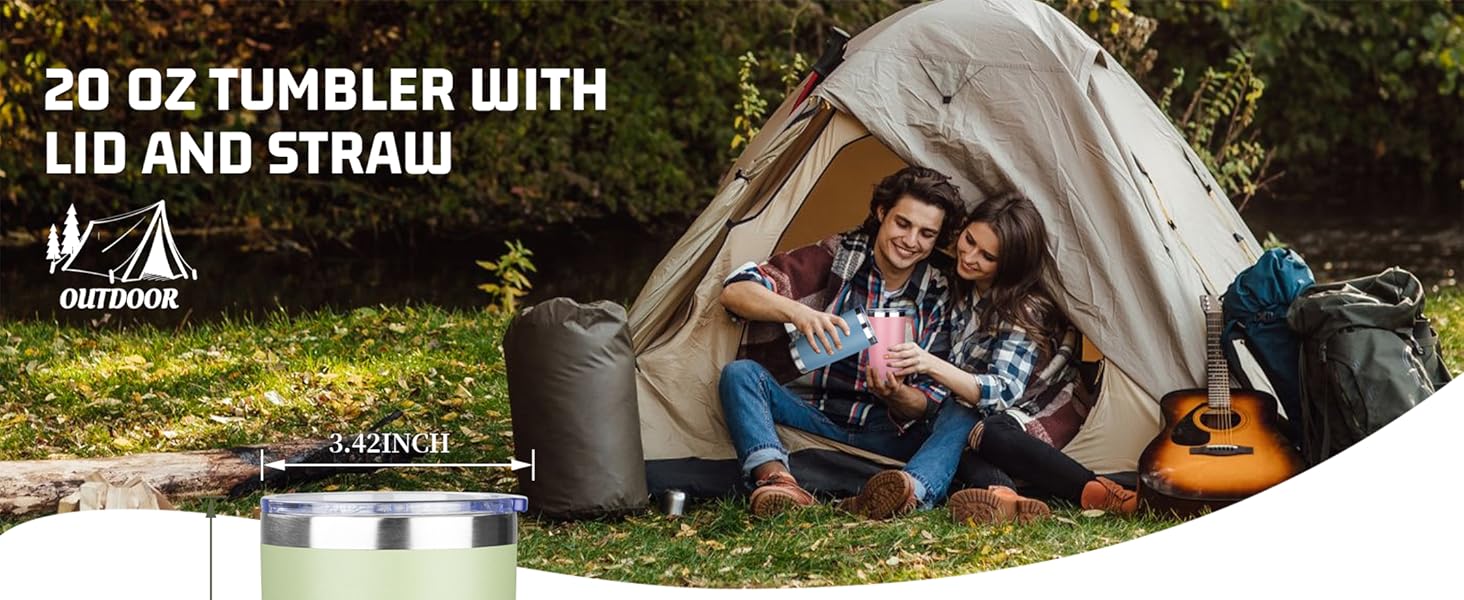 20 oz tumbler,stainless steel tumbler with straw,travel mugs insulated for hot and cold