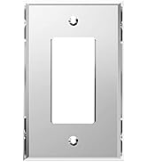 LIDER Reflective Acrylic Decorator Wall Plate, Mirrored Light Switch Plate, Plexiglass Outlet Cov...