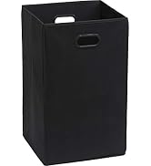 Simple Houseware Foldable Closet Laundry Hamper Basket, Black