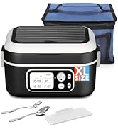 Omboos Cordless Electric Heated Lunch Box, XL 6.3Cups 24000mAh Rechargeable Food Warmer Lunch Box...