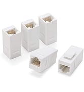 Rapink RJ45 Coupler Inline Adapter Keystone, Female to Female Network Connector 5 Pack for Ethern...
