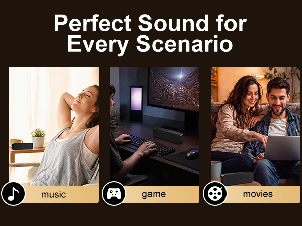 Computer speaker for music, games, and movies. Perfect for all scenarios.