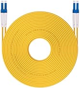 30M OS2 LC to LC Fiber Patch Cable, Single Mode Jumper Duplex, 9/125um, LSZH Yellow, 98ft, 1310/1...