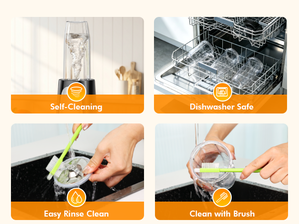 Hands-Free Design Press Twist Operation Blending Safety Lock buckle Micro-switches single serve