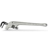 MAXPOWER 24-Inch Offset Pipe Wrench, 40% Lighter Alumimum Plumbing Wrench Clamping Capacity Up to...