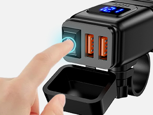 Nilight Motorcycle Dual USB Charger SAE to USB Adapter