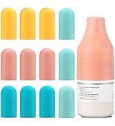 12 Pack Silicone Bottle Covers, Travel Essentials for Women Men, Elastic Sleeves for Leak Proofin...