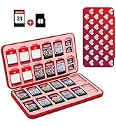 FYY Nintendo Switch Game Case Holder for Switch 2 Cartridge Case with 24 Game Card Slots & 48 Mic...