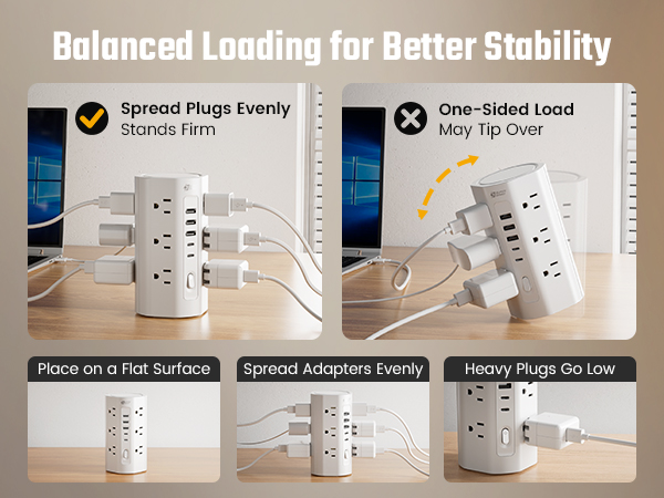 surge protector power strip 10 ft