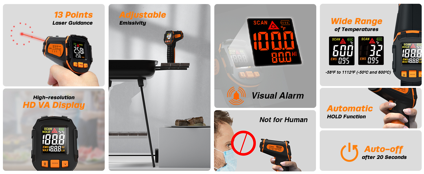 Digital Infrared Thermometer Gun