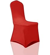 bricia 12 PCS Red Stretch Spandex Chair Slipcovers, Dining Room Chair Covers Stretch Chair Slipco...