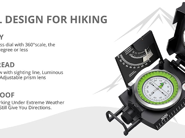 Metal Camping Compass
