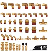 Taiidaues 49 Pcs Brass DOT Air Brake Line Fittings Assortment 1/8" 1/4" 3/8" 1/2" Air Line Quick ...