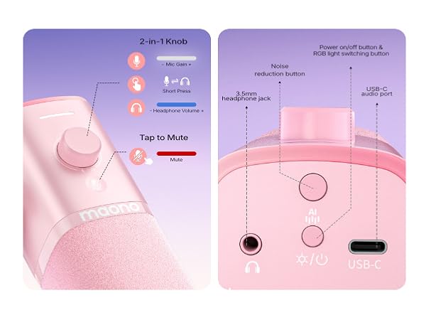 wireless usb gaming rgb microphone