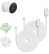 JJMASEE 20FT 2 Pack Power Adapter and Cable for Google Nest Cam (Battery) Outdoor or Indoor, Weat...