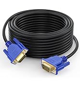UVOOI VGA to VGA Cable 20FT, VGA Cord HD15 Computer Monitor Cable 20 Feet 1080P for PC Laptop TV ...
