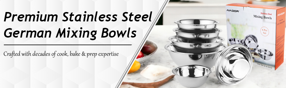 stainless steel mixing bowls