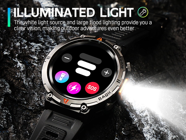 Military Smart Watches for Men 3ATM Waterproof (Built-in GPS)