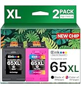 65XL 65 ink cartridges black/color combo pack Replacement for HP ink 65 65xl black and color ink ...