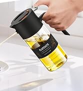 PLAPITATE 17oz/500ml Premium Olive Oil Sprayer for Cooking, 2 in 1 Glass Olive Oil Dispenser Bott...