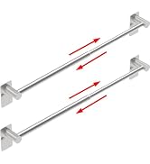 MIROAMZ Towel Bar, 14inch to 25inch Adjustable Towel Holder Rod, Self Adhesive Wall Mounted Hand ...