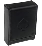 Hickoryville Single Deck Leather Playing Card Case/Holder - Fits Poker and Bridge size cards (Black)