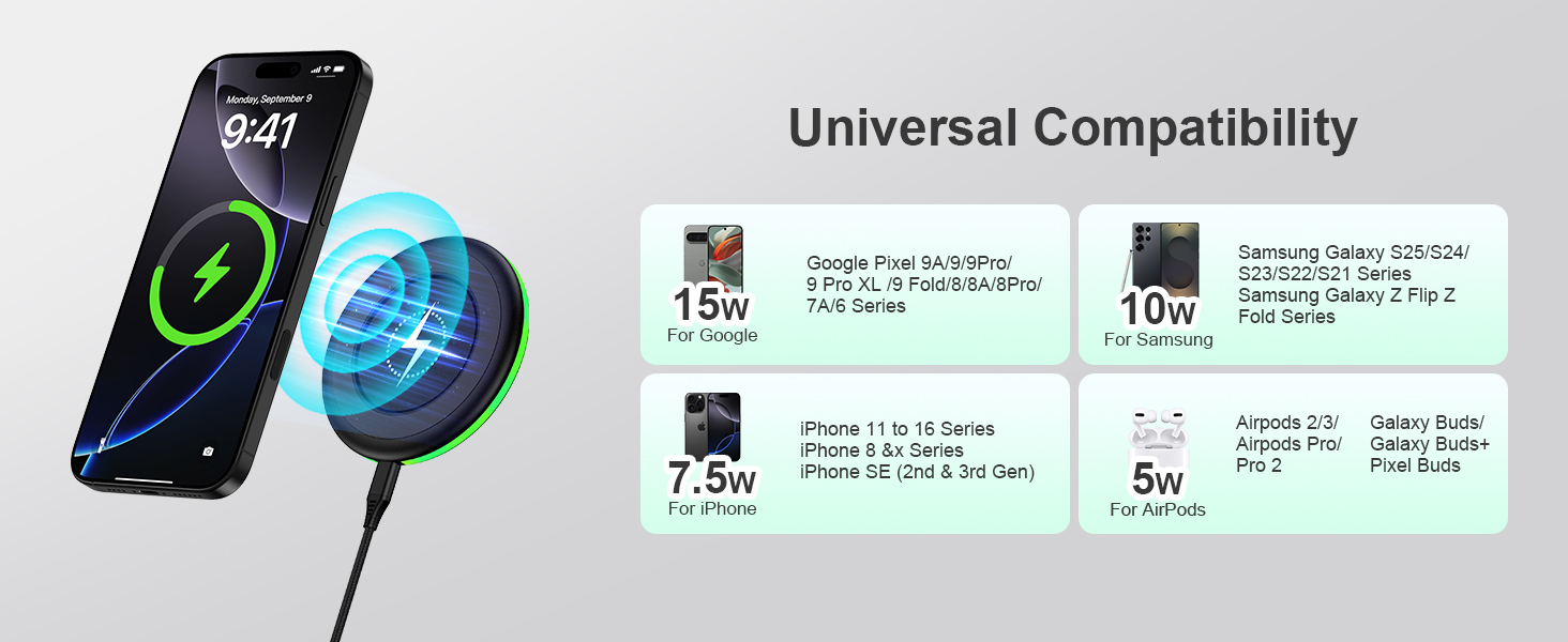cargador inalámbrico para samsung