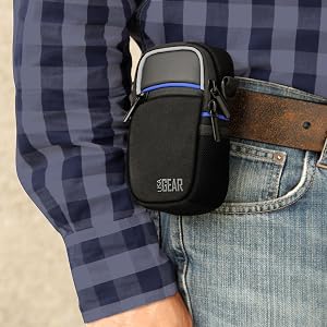 Compact Point and Shoot Camera Sling Bag by USA Gear with Rain Cover and Shoulder Sling Strap