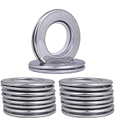 Stainless Steel Curtain Grommet, Inner Diameter Metal Curtain Rings with Eyelets 1-9/16"(40mm) Ro...