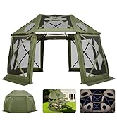 VEVOR Pop up Gazebo Screen Tent, 13 x 13 ft, 13-Sided Spherical Camping Canopy Tent with Removabl...