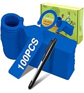 Plant Labels Yuanling 100Pcs Plastic Waterproof Plant Tree Tags Nursery Garden Markers for Indoor...