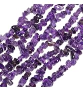 NITOPUPU 30in Amethyst Natural Chip Stone Beads 5-8mm About 230pcs, Irregular Drilled Purple Bead...
