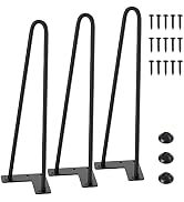 SMARTSTANDARD 14 Inch Heavy Duty Hairpin Furniture Legs, Metal Home DIY Projects for Nightstand, ...