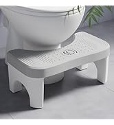 Squatting Toilet Potty Stool for Adults, 7 in Height Poop Stool Adult for Bathroom, Portable Toil...