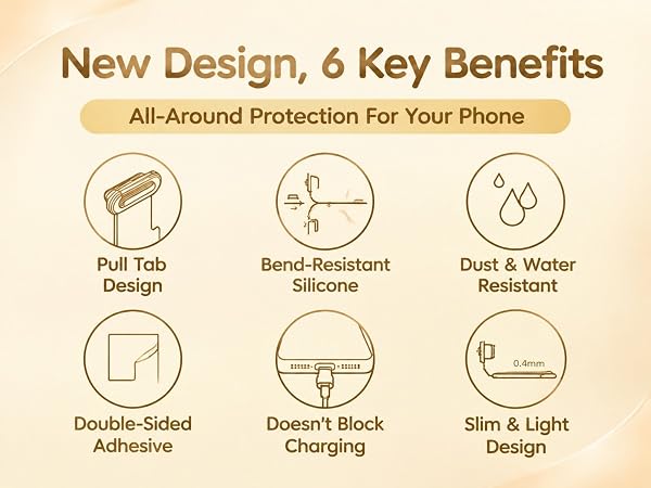 Anti-Lost Dust Plug, Speaker Dust Cover, Port Plug Accessories for iPhone 18 Pro/18 Pro Max
