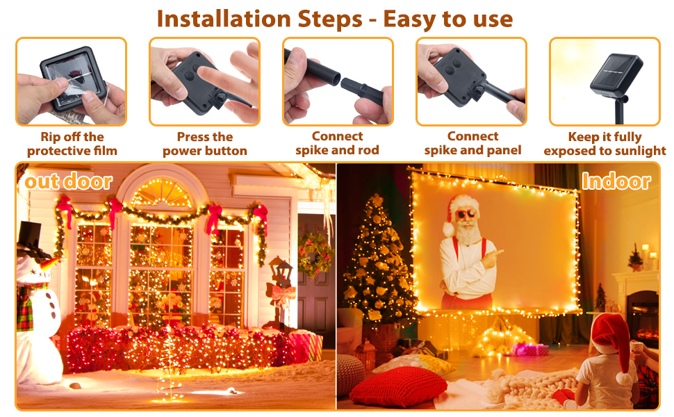 solar Fairy lights outdoor string lights