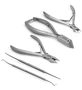 Podiatry Tool Kit by Blizzard – 5 Piece Set with Concave Arrow and Flame Toenail Nippers, Blacks ...