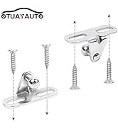 OTUAYAUTO Angled Long Gas Strut Mounting Brackets - 10mm Ball Stud with Screws (Pack of 4)