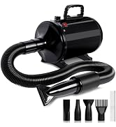 IVY&LANE Dog Dryer for Grooming,High Velocity Dog Hair Dryer Force Blower with 4 Nozzles,Adjustab...