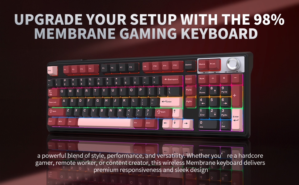 Wireless/Wired Membrane Keyboard