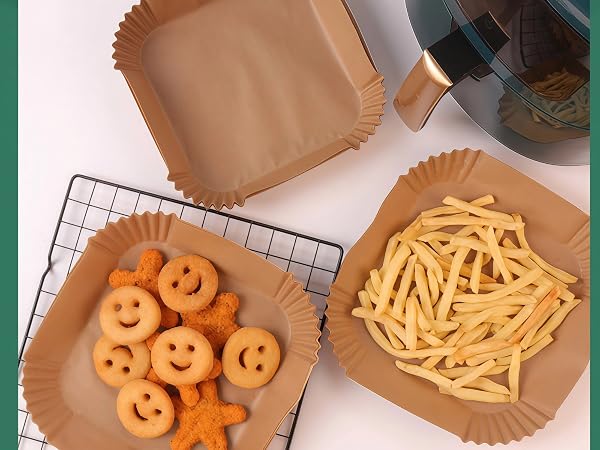 Square Air Fryer Paper Liners Disposable