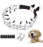 Supet Dog Prong Training Collar, Adjustable Dog Pinch Training Collar with Quick Release Stainles...