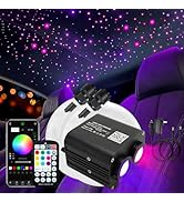 AKEPO 20W Twinkle Dual-Head Dual Color Fiber Optic Lights, Fiber Optic Star Ceiling Light Kit Sou...