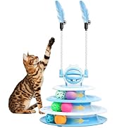 LALAKATS Cat Toys for Indoor Cats Kitten Toys Interactive Cat Toy Cat Puzzle Toy Cat Ball Toy wit...