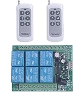 433mhz 12V DC 6 Channel Wireless Remote Control Relay Switch 12v Remote Relay ON Off Transmitter ...